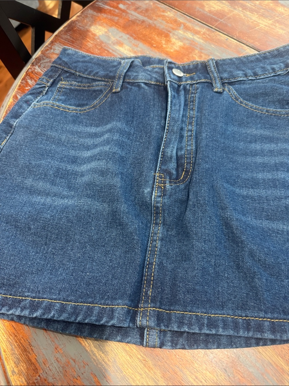 SHEIN Dark Blue Denim Mini Skirt